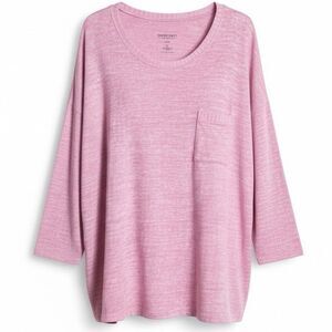 Torrid Super Soft Pink Plush Pocket Tee Relaxed Lounge Sweater Women 4x